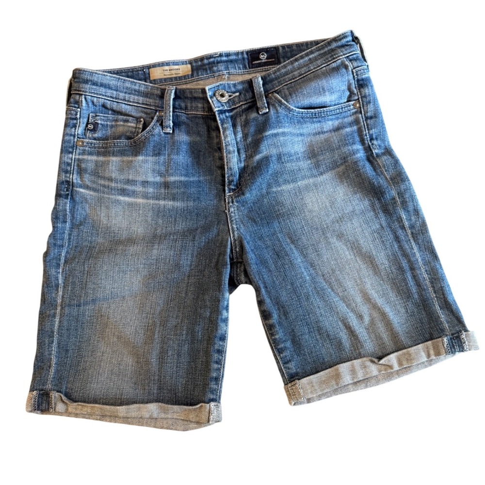 AG‎ Adriano Goldschmied The Brooke Bermuda Shorts Blue Denim Size 26 Made in USA